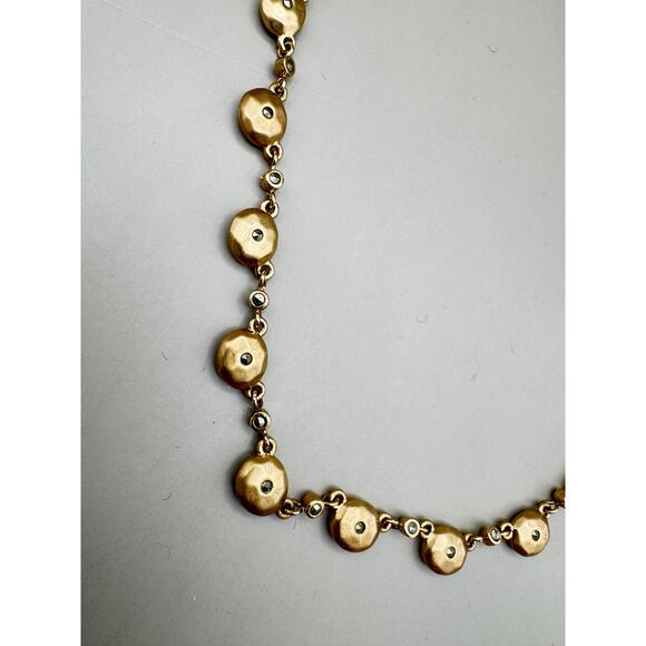 Vintage Liz Claiborne LC Brushed Gold Tone Dainty Necklace - Picture 4 of 11